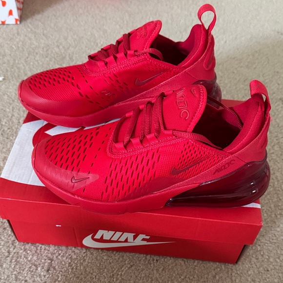 Nike Kids Air Max 270 Red Sneakers - Picture 2 of 4